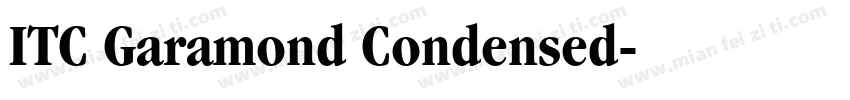 ITC Garamond Condensed字体转换